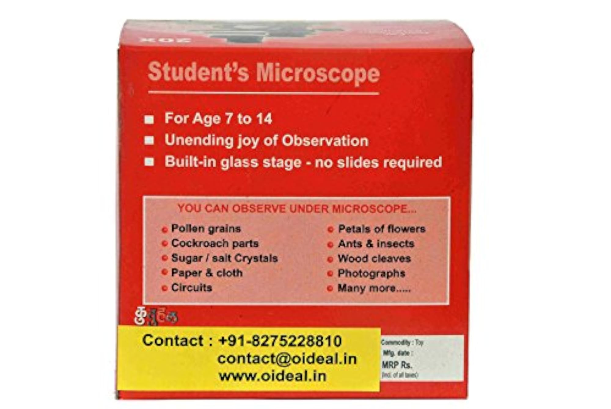 Students Microscope with 20X Magnification